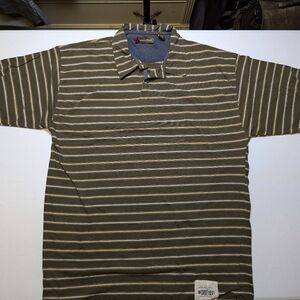 Vintage 90s Wearfirst Striped Polo Shirt - Size Large